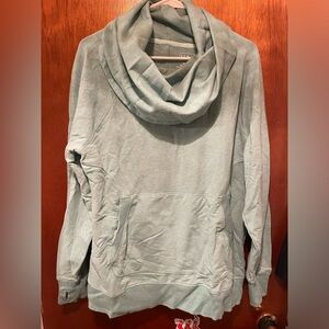 Ll bean cozy cowl pullover with pocket and thumb holes